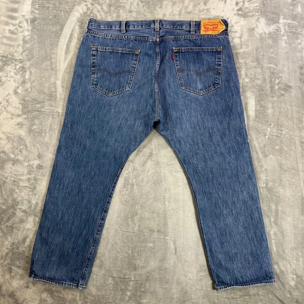 Levi's 501 Original Fit Jeans Men's Size 44x30 Blue Medium Wash Denim Pants